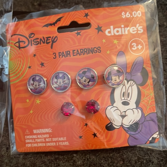 Minnie Mouse braided Faux Hair Ponytail and earrings - Picture 2 of 4